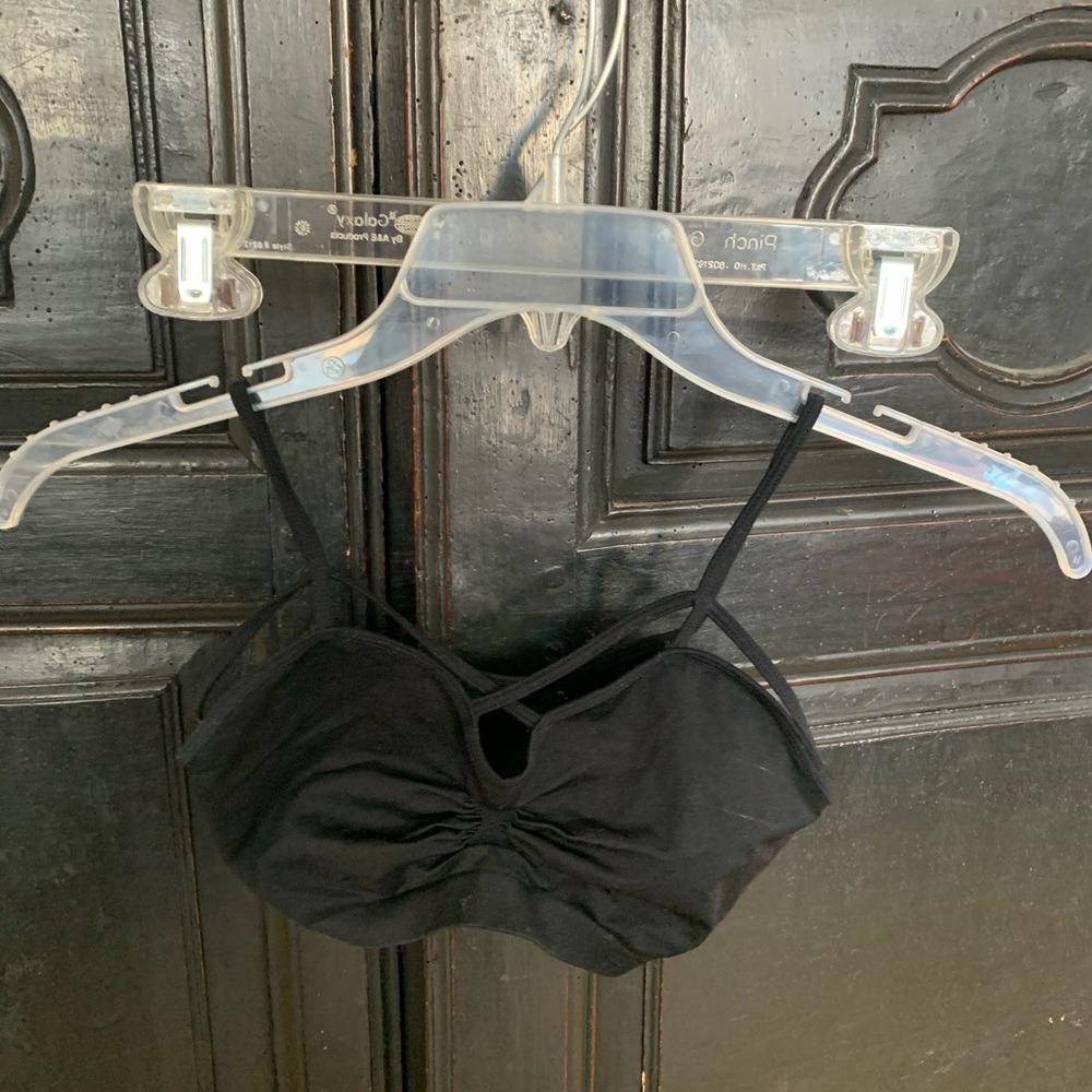 Black criss cross bralette